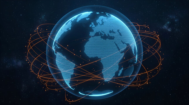 Globe, PLANET, global connection, technology, network, data, digital
