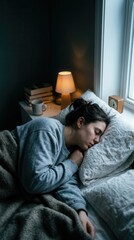 Obraz premium Overcome Fatigue And Rest Well During A Peaceful Morning Slumber