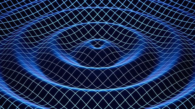 Dynamic warping of spacetime geometry through undulating waves.