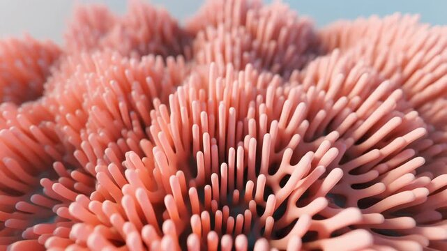 Vibrant pink coral reef texture, close-up macro view, soft focus, gradient lighting, natural background, eco-friendly, marine life, underwater world, colorful, detailed, organic pattern