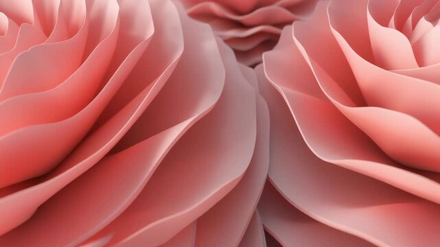 Soft pink rose paper flowers close-up, delicate petals, romantic background, elegant floral arrangement, pastel color, gentle texture, serene atmosphere, beautiful decorative elements