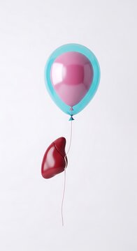 Colorful abstract bubble wand with gradient liquid effect.
