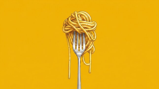 spaghetti on a fork