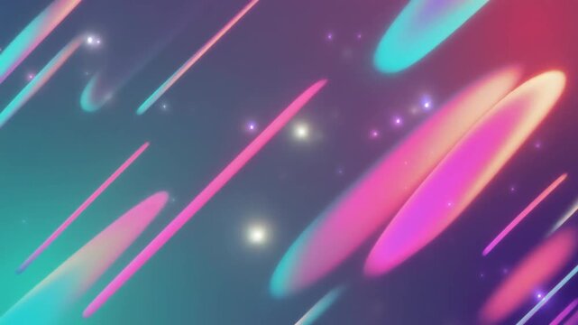 Abstract vibrant streaks of light and bokeh effects on a gradient background, creating a dynamic and energetic visual