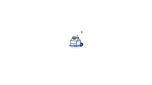 Minimalist animated graphic of a blue house with white roof and a small blue dot floating above it on a plain white background