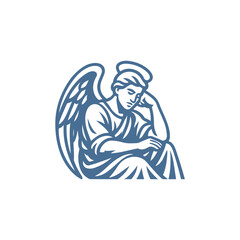 Obraz premium Archangel Michael Resting Logo