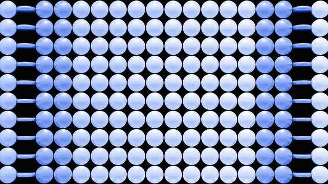 Futuristic Blue and White Rotating Dot Matrix Motion Background