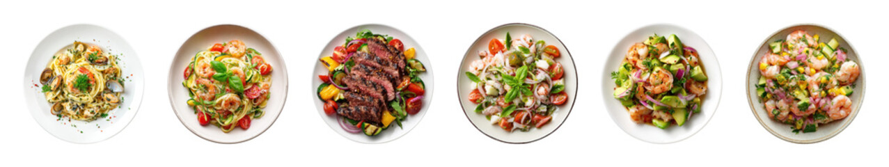 Fototapeta premium PNG Colorful, fresh, delicious, diverse, appetizing on transparent background
