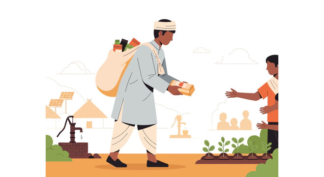 Farmer Shares Crop and Resources with Community, Sustainable Agriculture