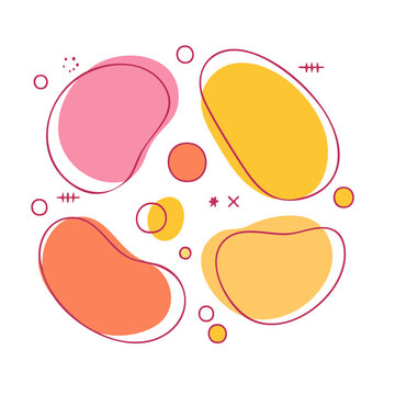 Flat design illustration of bacteria cells