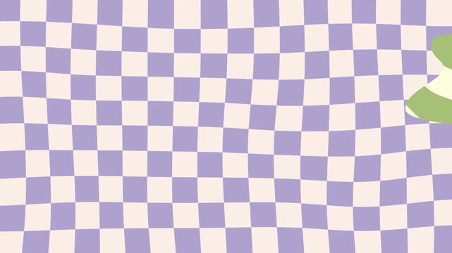 Quirky and whimsical pastel purple checkered pattern with a hint of green from 0606