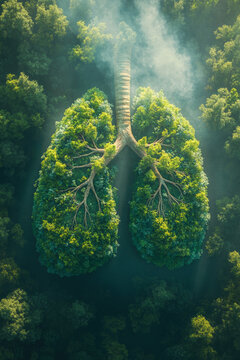 Lungs composed of trees