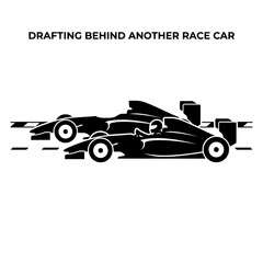 Obraz premium Two Formula One Race Cars Racing on a Track.
