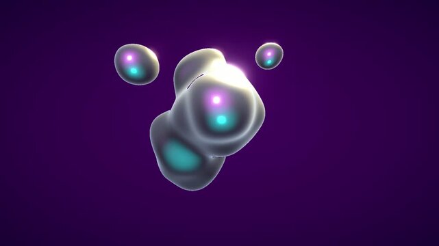 Abstract Liquid Metal Mercury Morphing Background