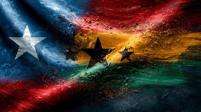 Freedom Day June 19 banner with Pan-African colors and national symbolism. Concept of emancipation, Black history, cultural heritage, equality and celebration.