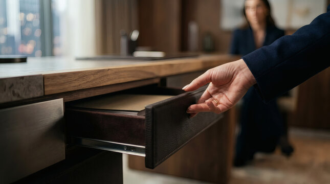 Drawer Access in Modern Office for Business Security and Confidential Files