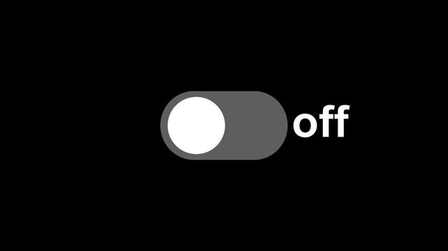 Power button on off animation transition loop seamless motion on off button toggle switch power symbol