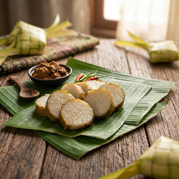 Traditional Malaysian Lemang for Hari Raya Celebration