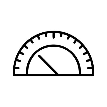 geometric protractor angle icon