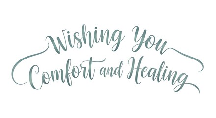 Fototapeta premium Comforting words, healing message, teal typography, inspirational quote, wellness phrase