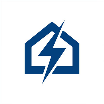 Electricity house power energy logo symbol.