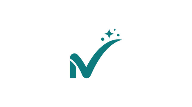 Green Check Mark with Sparkles.
