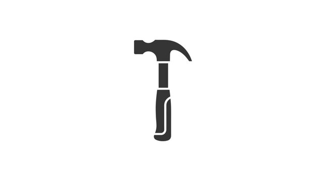 Black hammer tool for construction work.