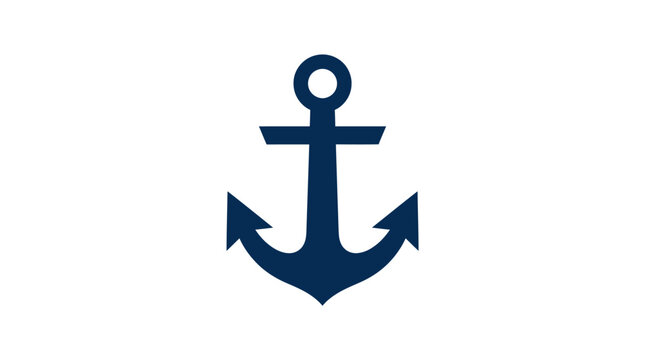 Nautical Anchor Symbol Icon Design.