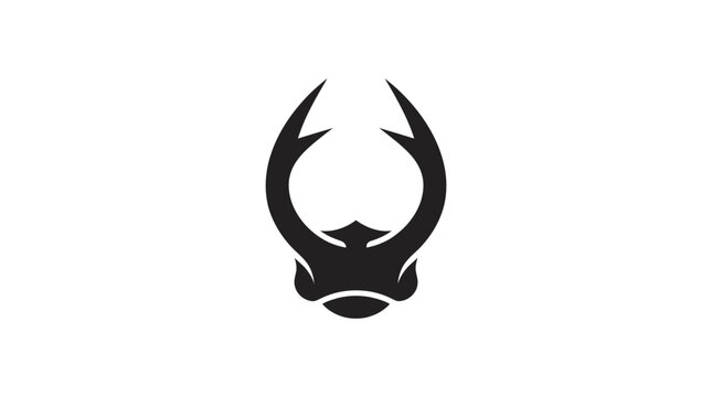 Black Deer Antler Head Logo.