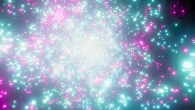 Abstract Bioluminescent Crystal Cavern Background