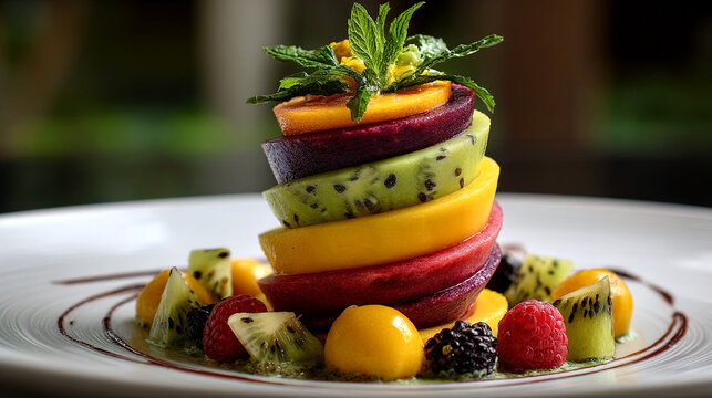 fruit salad on a plate
