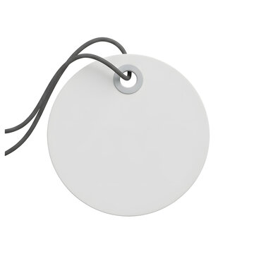 Blank White Tag with String