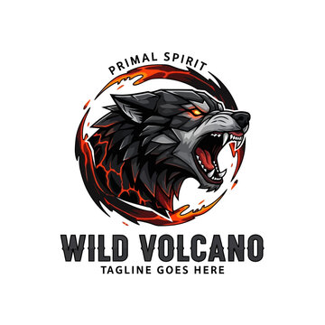 Powerful wolf mascot logo perfect for eSports, fitness brands, or aggressive marketing identities needing a strong, primal visual impact.