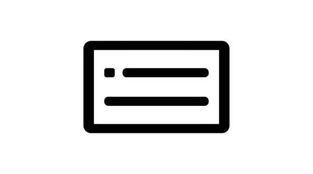 Minimalist Interface UI Element Icon Representing Digital Content Layouts and Text Document Structures