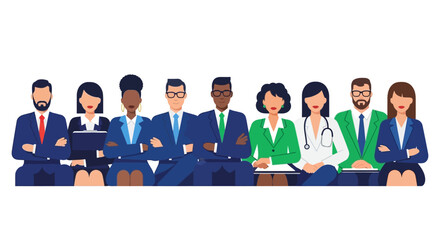 Obraz premium Diverse business people sitting together.