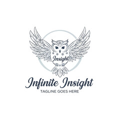 Fototapeta premium Inspiring logo ideal for educational institutions, consulting firms, or creative studios focusing on wisdom, vision, and growth.