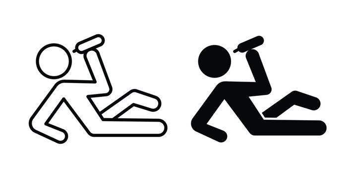Drunk human icon