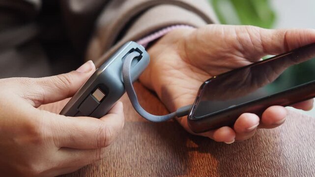 Charging a device with a portable charger during the day