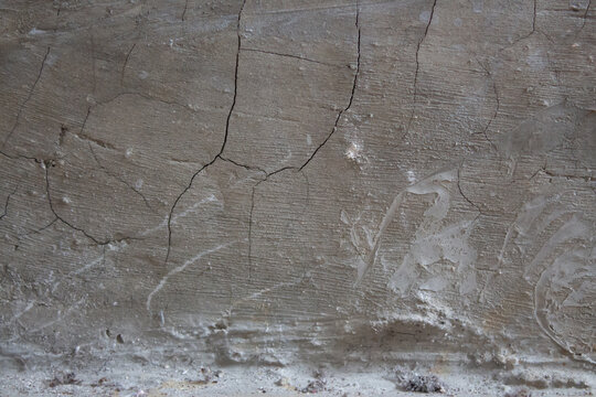 Cracked Concrete Wall Texture Background with Weathered Surface