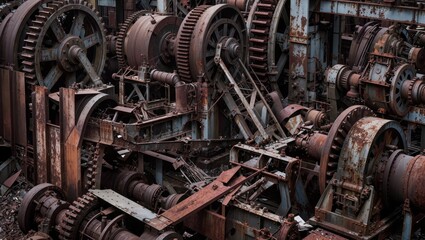 Fototapeta premium Abandoned Industrial Machinery