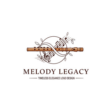 Graceful design for music schools, flute instructors, classical ensembles, and artistic performers looking for a sophisticated identity.
