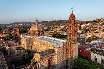 Naklejka premium Aerial view of the Church of San Miguel San Francisco in Mexico