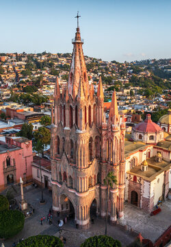 Aerial view of the San Miguel Cathedral in Mexico City