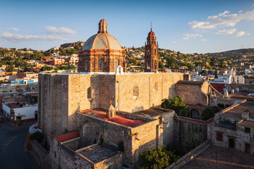 Naklejka premium Aerial view of the Church of San Miguel San Francisco in Mexico
