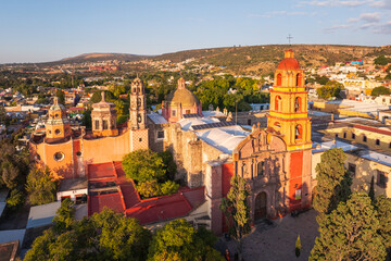 Naklejka premium Aerial view of the San Miguel Cathedral in Mexico City