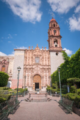 Fototapeta premium Scenery of the Church of San Miguel San Francisco in Mexico