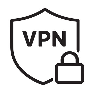 Minimalist VPN Security Shield icon
