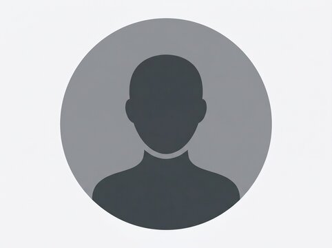 Title example: Silhouette Profile Picture User Avatar Placeholder Icon on Gray Background

