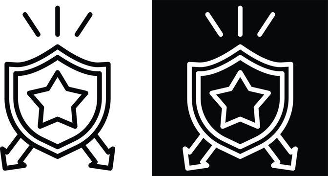 differentiate Two-tone version in black and white background
