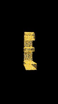 Breathtaking vertical animation of shimmering gold dust forming a Pound symbol. Ultra-premium overlay optimized for UK mobile finance content.